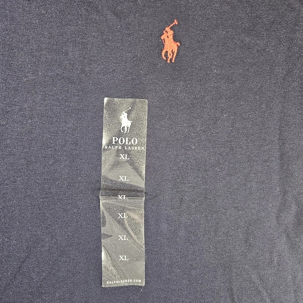 Polo Ralph Lauren Mens XL Navy Blue Crew Neck T Shirt Red Pony Logo Cotton Class